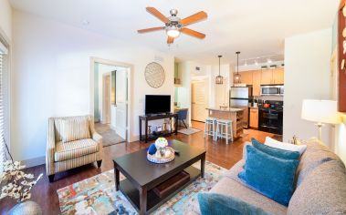 Living area at MAA Grand Cypress luxury apartment homes in Houston, TX