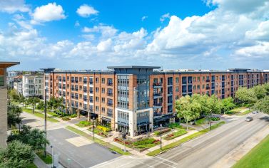 Property aerial at MAA Greater Heights luxury apartment homes in Houston, TX