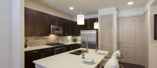Kitchen at MAA Greater Heights luxury apartment homes in Houston, TX