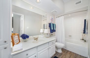 Bathroom at MAA Greenwood Forest luxury apartment homes in Houston, TX