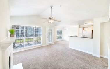 Living room at MAA Ranchstone luxury apartment homes in Houston, TX