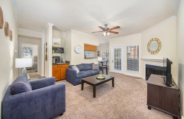 Living room at MAA Valleywood in Houston, TX