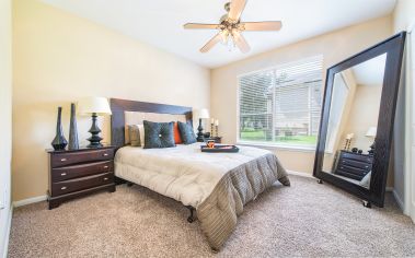 Bedroom at MAA Woodwind luxury apartment homes in Houston, TX