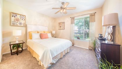 Bedroom at MAA Woodwind luxury apartment homes in Houston, TX