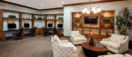 Business center at MAA Westover Hills luxury apartment homes in San Antonio, TX