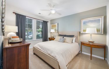 Model Bedroom at Stonefield Commons in Charlotteville, VA