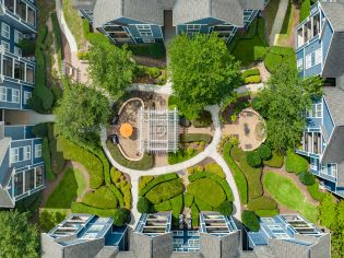 Aerial Courtyard View at Adalay Bay in Chesapeake, VA