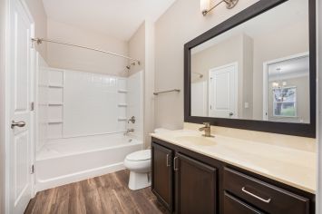 Bathroom at MAA Seasons luxury apartment homes in Fredericksburg, VA