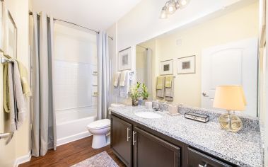 Bathroom at Seasons at Celebrate Virginia luxury apartment homes in Fredericksburg, VA