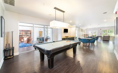 Billiards at Seasons at Celebrate Virginia luxury apartment homes in Fredericksburg, VA