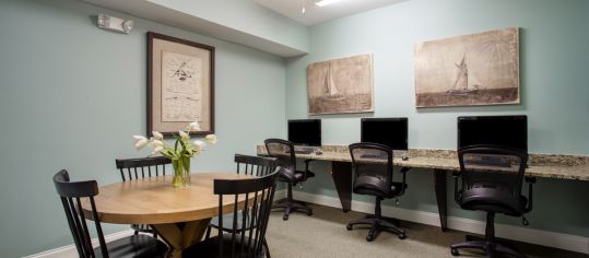 Business Center at Station Square at Cosner's Corner luxury apartment homes in Fredericksburg, VA