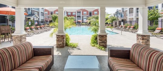 Poolside Cabana at Station Square at Cosner's Corner luxury apartment homes in Fredericksburg, VA