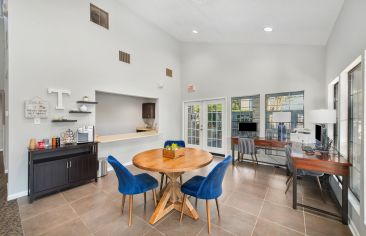 Clubhouse kitchen at Township at Hampton Woods luxury apartment homes in Hampton, VA