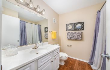 Bathroom at Township at Hampton Woods luxury apartment homes in Hampton, VA