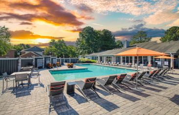 Pool at Township at Hampton Woods luxury apartment homes in Hampton, VA