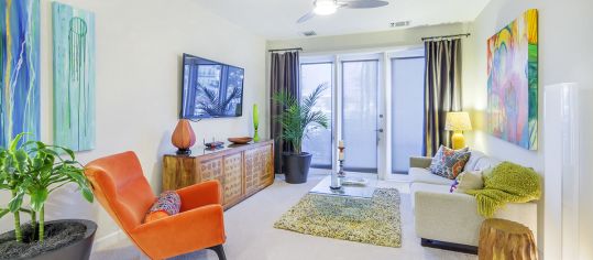 Living Room at Radius luxury apartment homes in Newport News, VA