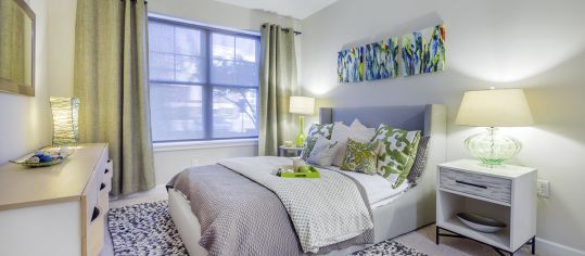 Bedroom at Radius luxury apartment homes in Newport News, VA