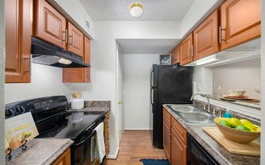 Model unit kitchen at Ashley Park in Richmond, VA