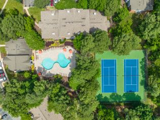 Pool and Tennis Court Area  at Ashley Park in Richmond, VA