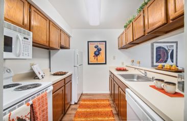 Kitchen at CV at Chase Gayton luxury apartment homes in Richmond, VA