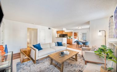 Model Living Room at Colonial Village at Hampton Glen in Richmond, VA