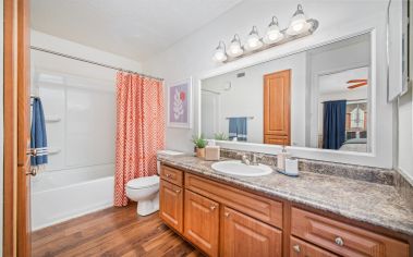 Model Bathroom at Colonial Village at Hampton Glen in Richmond, VA