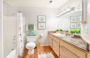 Bathroom at Colonial Village at Waterford luxury apartment homes in Richmond, VA