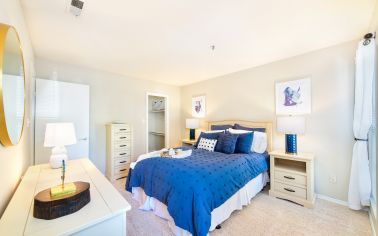 Bedroom at Colonial Village at Waterford luxury apartment homes in Richmond, VA