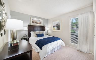 model unit bedroom at Colonial Village at West End in Richmond, VA