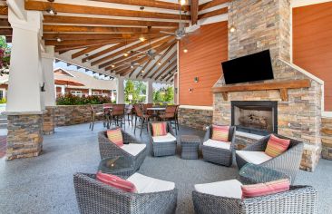 Fireplace at MAA West Creek luxury apartment homes in Richmond, VA