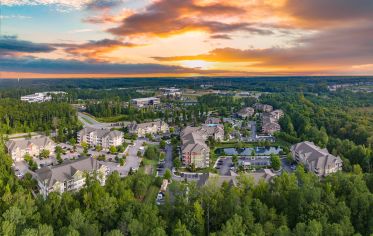 Aerial at Retreat at West Creek luxury apartment homes in Richmond, VA