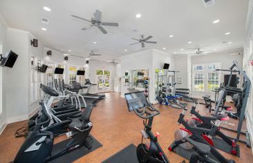 Fitness center at Retreat at West Creek luxury apartment homes in Richmond, VA