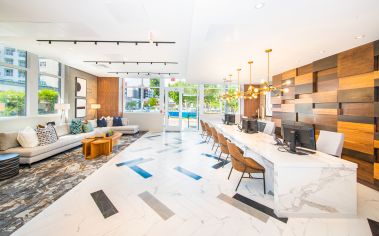 Lobby at MAA National Landing luxury apartment homes in Washington, DC