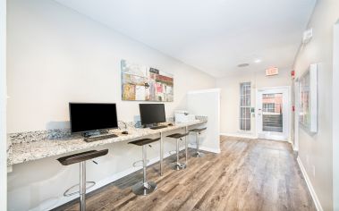 Business center at MAA Tysons Corner luxury apartment homes in Mclean, VA