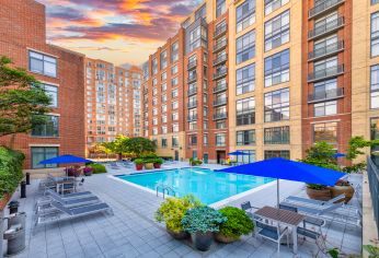 Pool View at Post Carlyle Square in Alexandria, VA