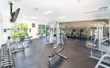 Fitness center at Post Corners luxury apartment homes in Centreville, VA near Washington, DC