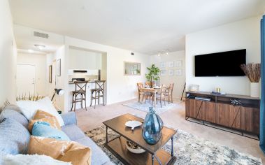 Living room at Post Corners luxury apartment homes in Centreville, VA near Washington, DC