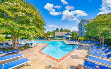 Pool at Post Corners luxury apartment homes in Centreville, VA near Washington, DC