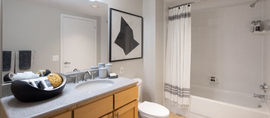 Bathroom at Post Massachusetts Avenue luxury apartment homes in Washington, DC