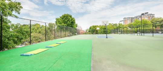 Basketball court & track at Post Tyson's Corner luxury apartment homes in McLean, VA Near Washington DC