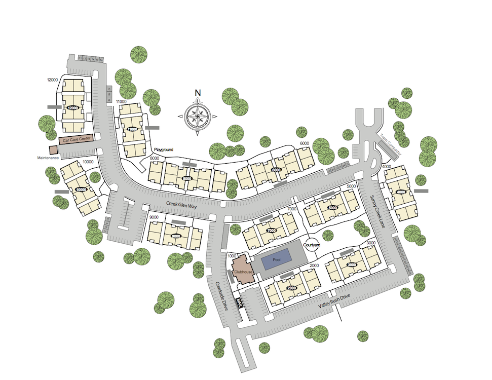 Colonial Village at Beaver Creek Luxury Apartments in Apex, NC, near