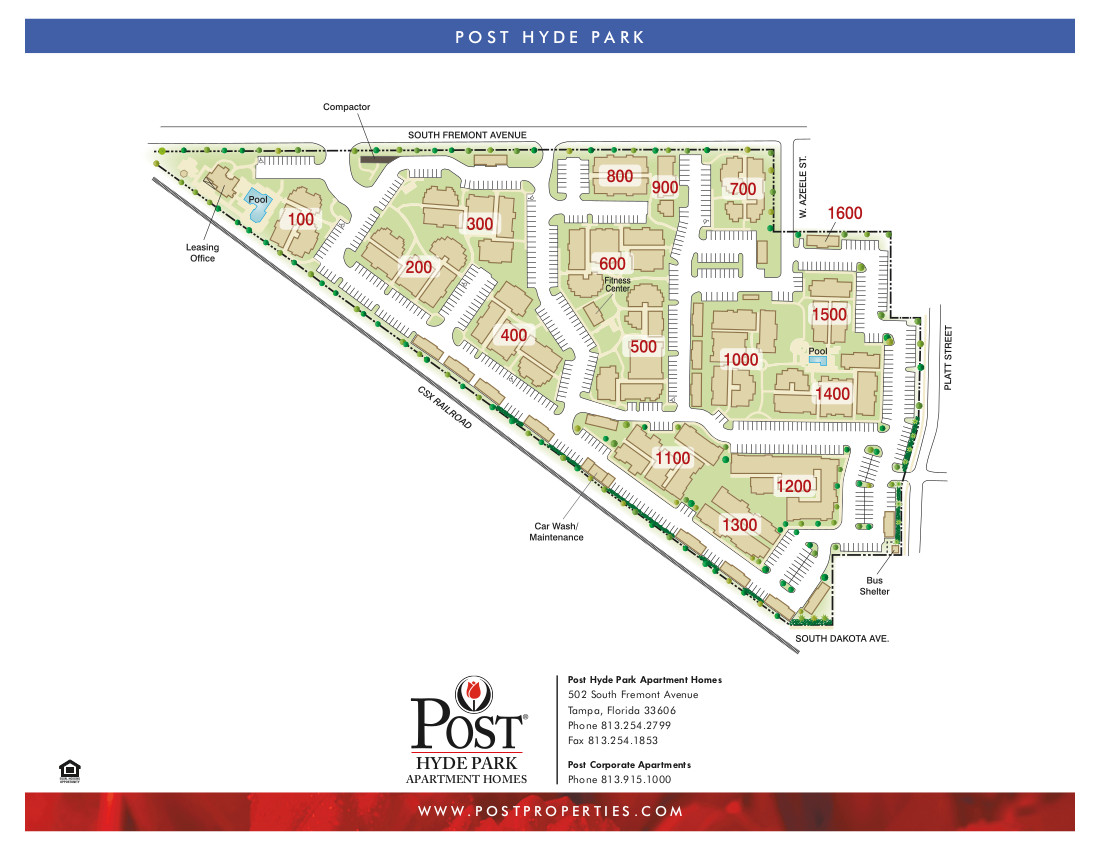 Post hyde park apartments map information