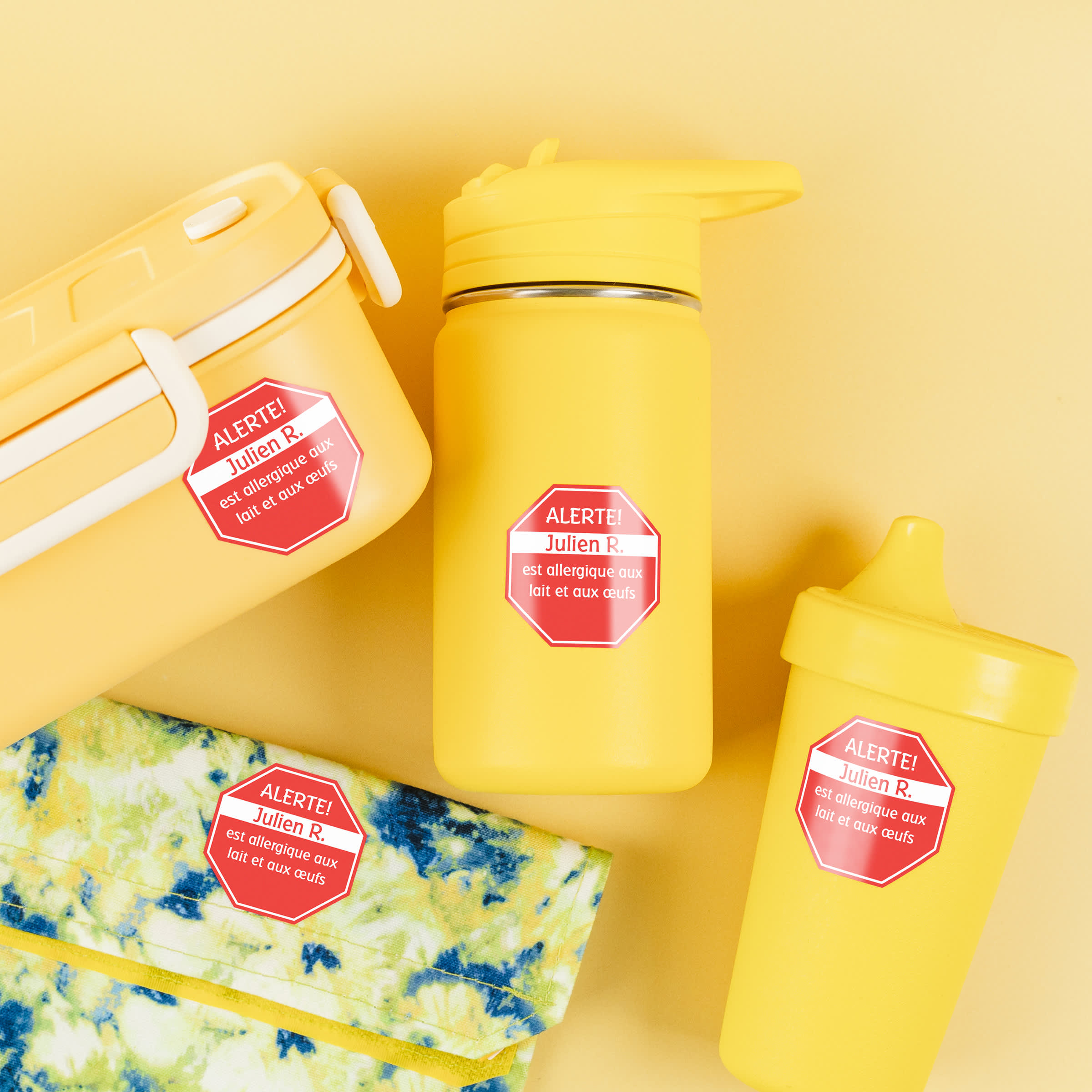 Étiquettes d’alerte pour les allergies