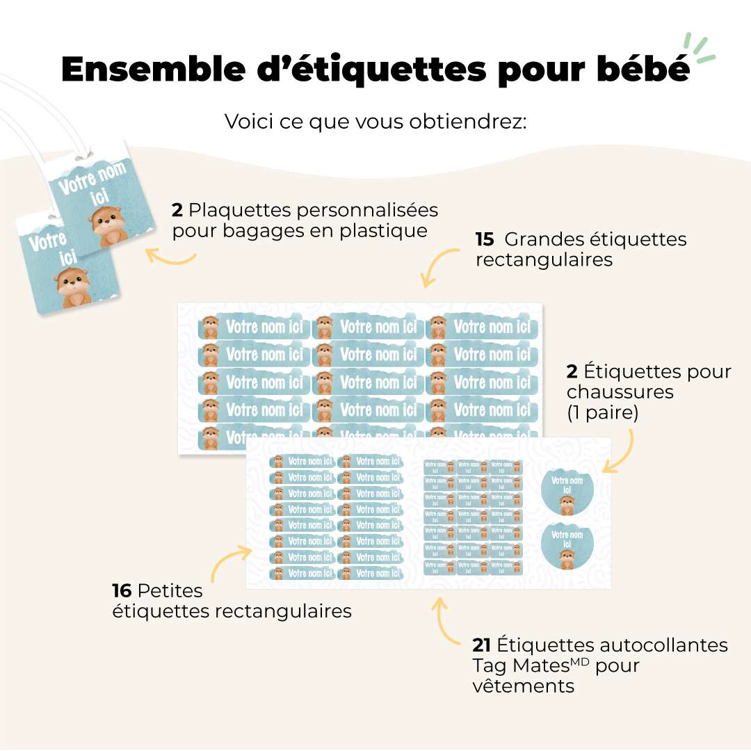 Ensemble d’étiquettes pour bébé Galerie 1