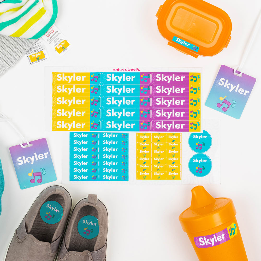 Personalized WATERPROOF Children's Labels - Daycare, School, Camp -  Bottles, Sippy Cups, Toys, Books and More