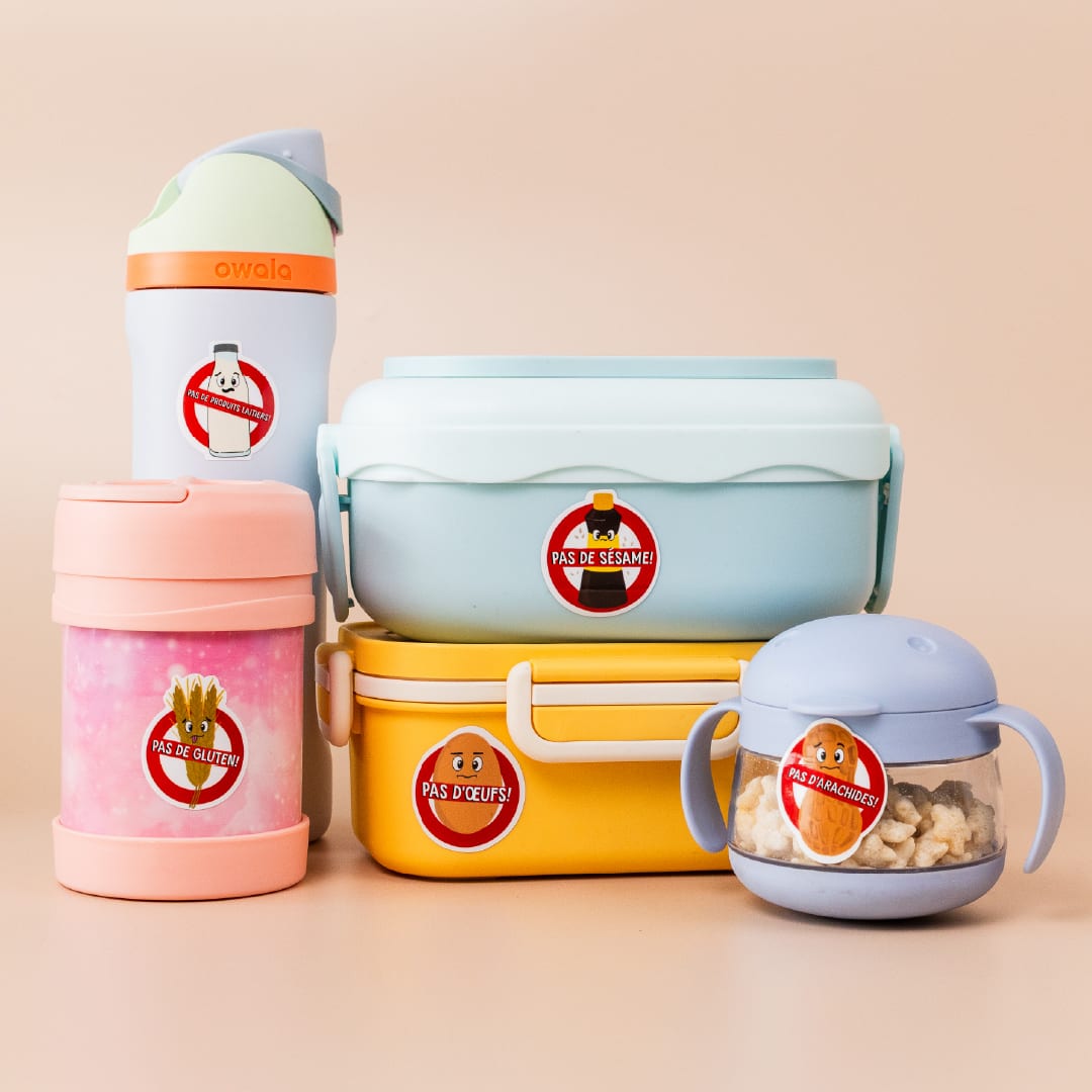 Autocollants d'allergie alimentaire pour enfants 