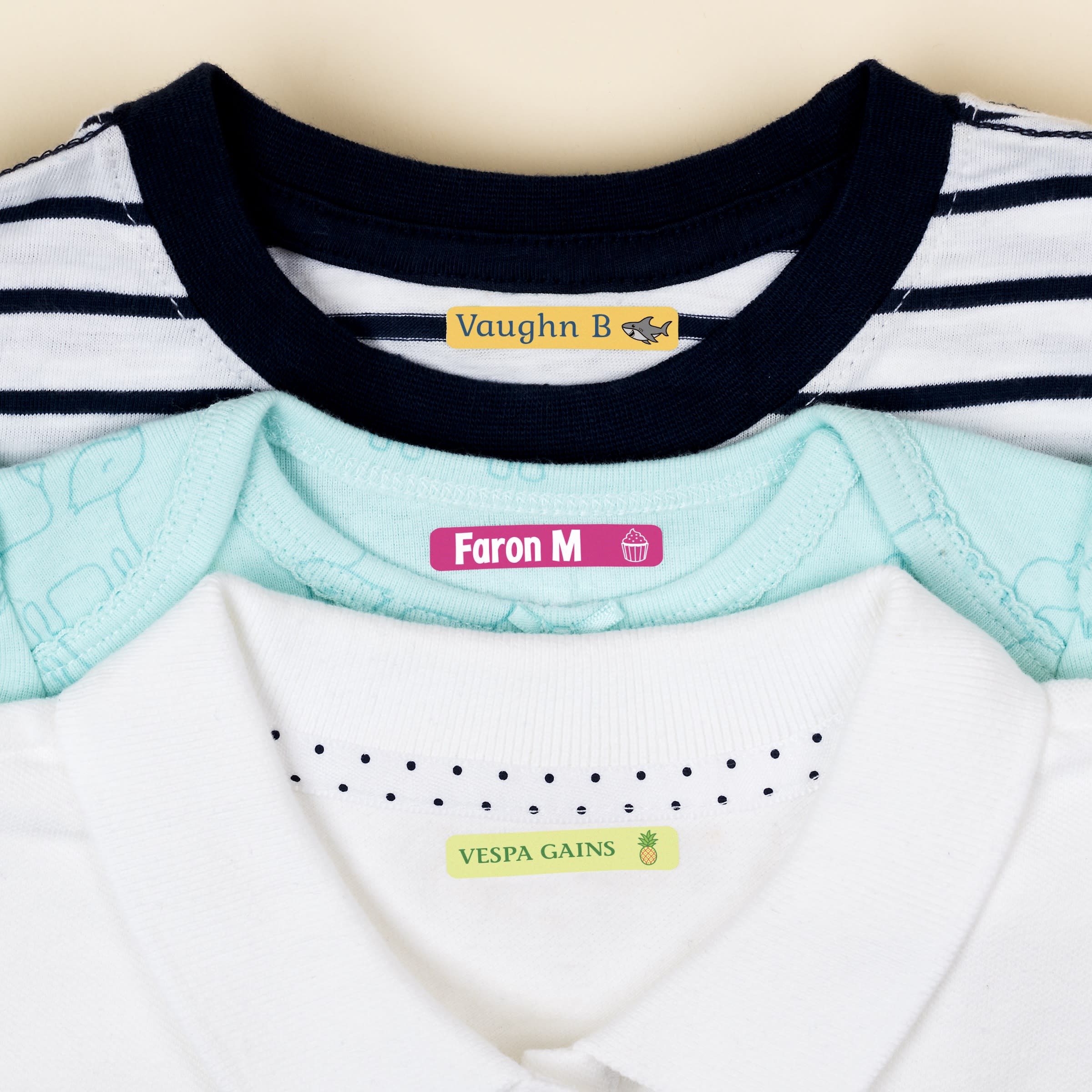 Keeping Track of Kid's Clothes  Personalized clothing labels, Kids labels,  Sewing labels