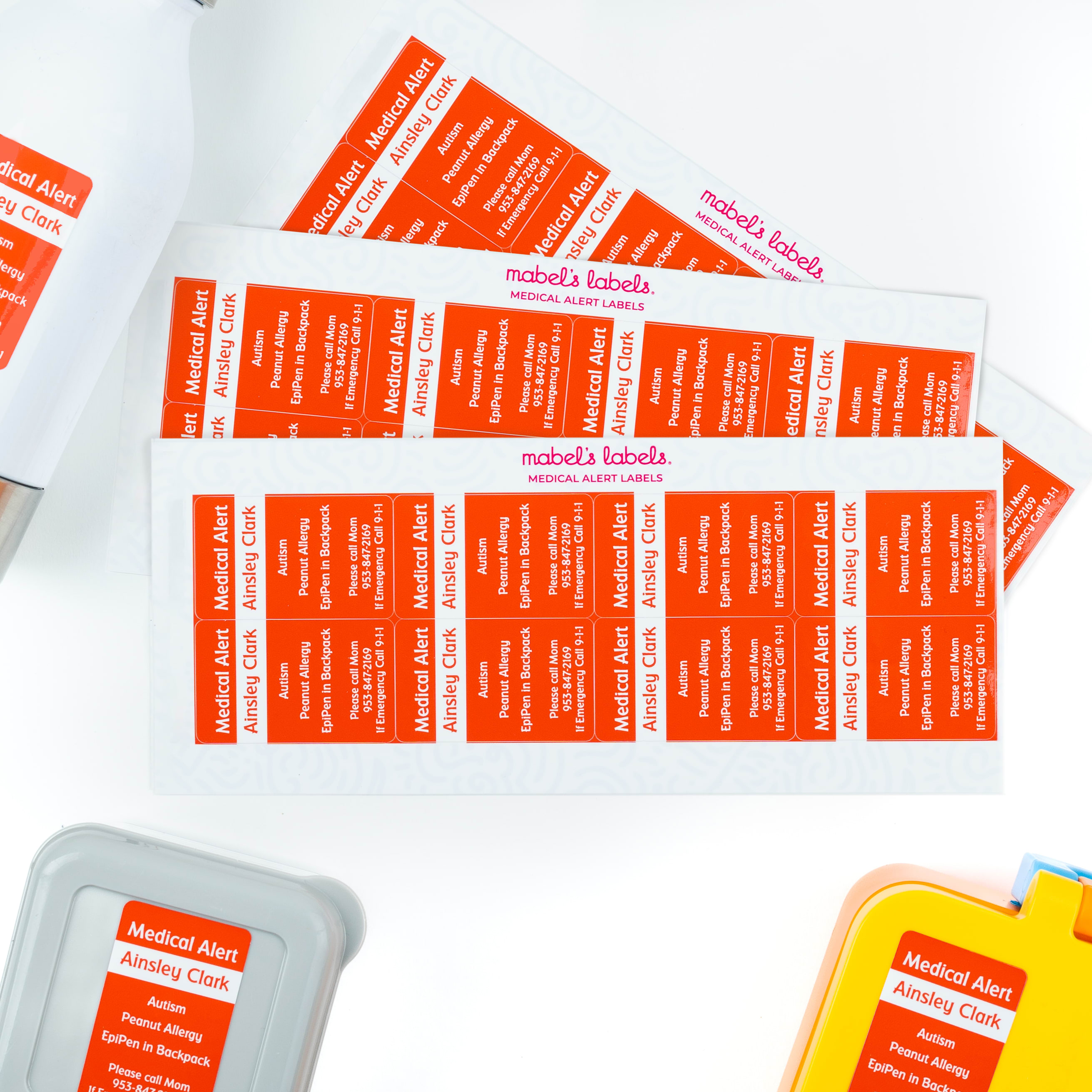 Étiquettes d’alertes médicales pour enfants Galerie 1