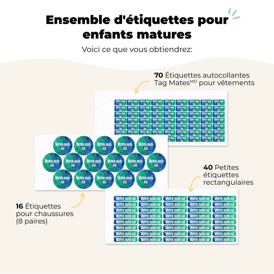Ensemble d'étiquettes pour enfants matures Galerie 1