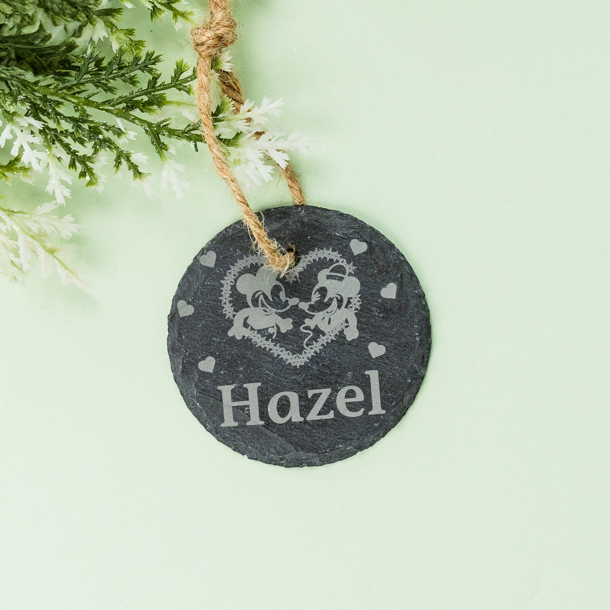 Ornement de Noël personnalisé en ardoise